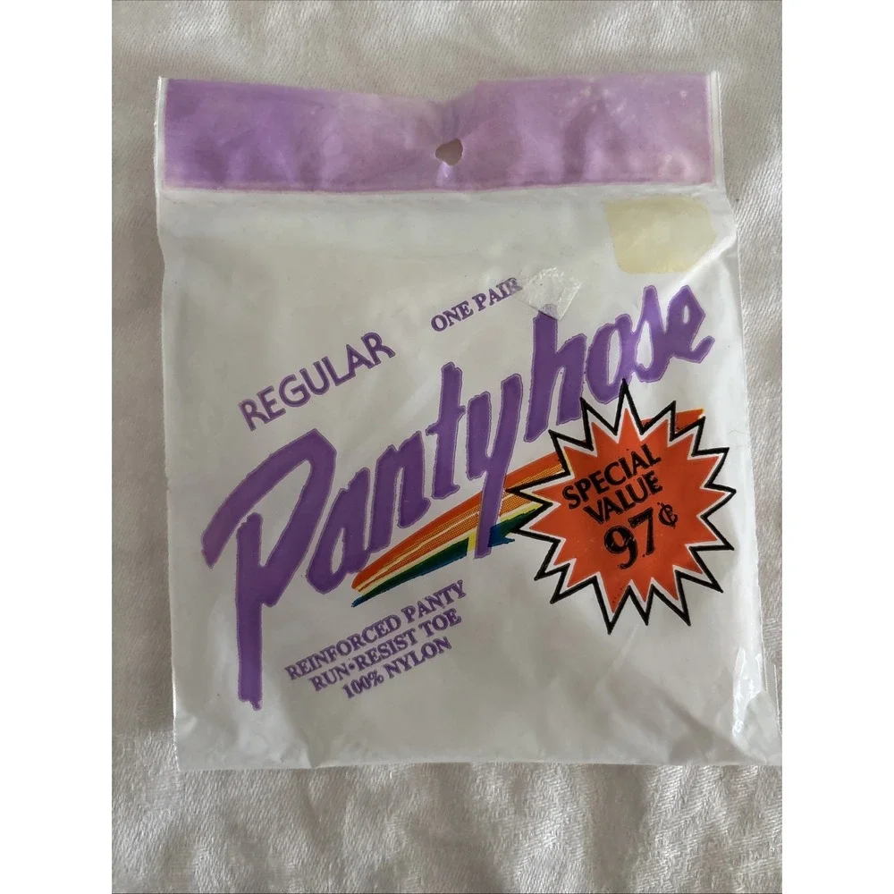 A Lot Of Three‎ Vintage Pantyhose . Two Pantyhose And One Knee-High